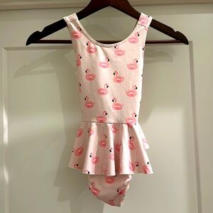 UPF 50+ Monica+Andy Pink Flamingo Floatie 1-piece Swimsuit.